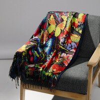 Роскошный брендовый кашемировый шарф с рисунком масляной живописи для женщин, теплая зимняя шаль из пашмины с принтом, платок, женское одеяло, шарфы, палантины 1005002121298529