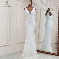 Женское вечернее платье-русалка, белое коктейльное платье с блестками, модель 2021 1005002121909861