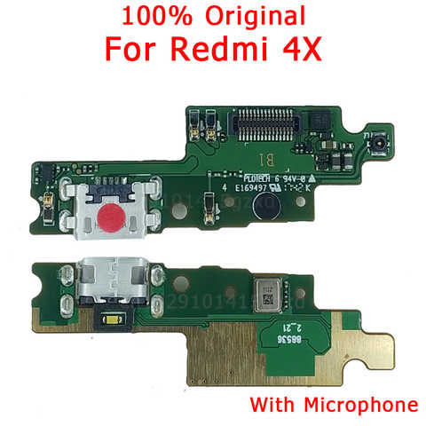 Оригинальный порт зарядки для Xiaomi Redmi 4X, зарядная плата, USB-пластина, печатная плата, лента, разъем док-станции, гибкие запасные части 1005002123995483