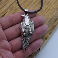 Ворона кулон ожерелье панк птица Ворон Готическая винтажная мода SanLan Moon ювелирные изделия 1005002137256881
