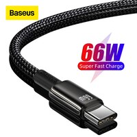 Кабель Baseus 6A USB Type C для Huawei P40 Pro Mate 40 30 Supercharge 66 Вт/40 Вт, быстрое зарядное устройство, кабель USB C для Huawei P30 Pro 1005002177058848