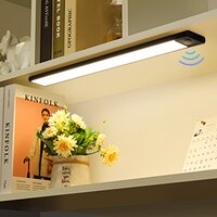 Ультра-тонкий USB светодиодный кабинетное освещение 3 режима движения PIR Сенсор светодиодны подсветка для кухний Перезаряжаемые черный Алюминий кухонные шкафы освещение светильник с дачиком для кухни подсветка для шка 1005002185047094