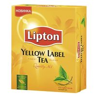 Чай черный "Lipton. Yellow Label", в пакетиках, 100  шт 1005002212828292