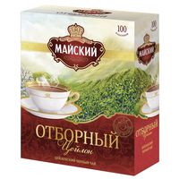 Чай Майский "Отборный" черный, в пакетиках, 100 шт 1005002213079379