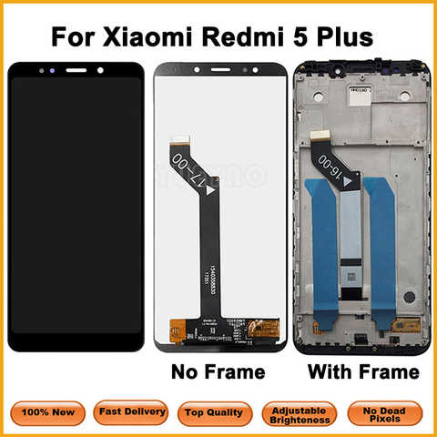 ЖК-дисплей для Xiaomi Redmi 5 Plus, ЖК-дисплей с сенсорным экраном и дигитайзером в сборе для Redmi 5 Plus, сменный экран дисплея с рамкой 1005002220224531