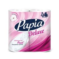Туалетная бумага PAPIA DELUXE Белая 4 слоя 4 рулона 1005002246277037