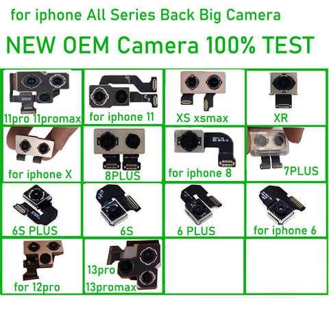 OEM большая задняя часть камеры для iphone 13mini 13 pro max 7 Plus 8 plus X XR XS MAX 11pro max 12pro max Модуль Ремонт камеры лента 1005002253188483