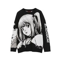 Уличная одежда ATSUNNY 2021 в стиле хип-хоп, вязаный свитер в винтажном стиле в стиле Харадзюку, свитер для девочек с аниме, вязаный свитер «Death Note», пуловер 1005002262401876