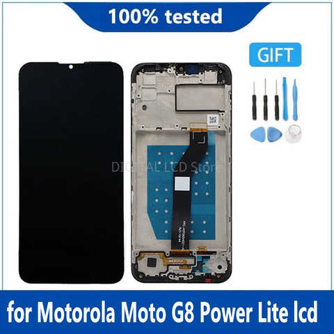 Оригинальный 6,5 'для Motorola Moto G8 Power Lite ЖК XT2055-2, ЖК-дисплей, сенсорный экран, дигитайзер, для сборки, G8 Power Lite с рамкой 1005002271453600