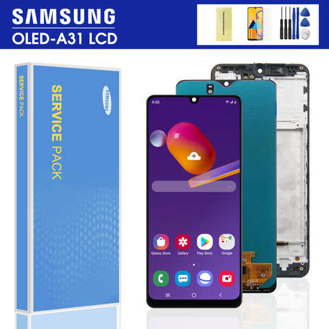 100% новый AMOLED для Samsung Galaxy A31 A315 ЖК-дисплей сенсорный экран дигитайзер для Samsung A31 A315F дисплей с рамкой Замена 1005002275531549