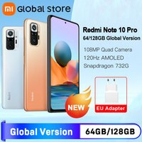 Глобальная версия Xiaomi Redmi Note 10 Pro 128 ГБ/256 ГБ 108MP камера Snapdragon 732G 120 Гц AMOLED дисплей 1005002282670808