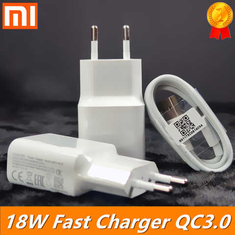Быстрое зарядное устройство xiaomi 18 Вт USB QC3.0, зарядное устройство Type C, кабель Micro USB для xiaomi Redmi note 7 8 se 9s MI 6 mi 3 4 5 redmi 1005002292144955