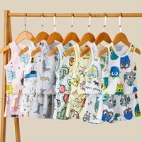 Летние Детские пижамные комплекты для мальчиков и девочек, пижама с единорогом для девочек, летняя Пижама, одежда для сна для маленьких девочек от 1 до 9 лет 1005002294339751