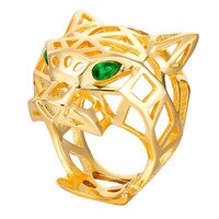 Женское роскошное Брендовое медное кольцо золотого цвета в форме животного, ювелирные изделия из Дубая, Золотое обручальное кольцо в стиле панк, кольцо, украшения 1005002298815427