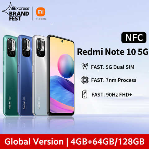 [Мировая премьера В наличии] Глобальная версия Xiaomi Redmi Note 10 5G NFC Смартфон Dimensity 700 90Hz FHD+ Дисплей 48Мп Камера 5000мАч 1005002305131074
