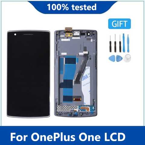 Дисплей 5,5 дюйма для OnePlus One A0001, ЖК-дисплей с сенсорным экраном и дигитайзером, сменный ЖК-дисплей с рамкой для OnePlus 1, оригинал 1005002306946888