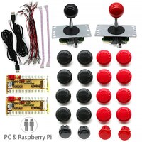 Комплект для самостоятельной сборки SANWA Arcade, 2 игрока, контроллер для настольных игр с нулевой задержкой, USB, джойстик, кодировщик для ПК Raspberry Pi Stick, набор с поддержкой 30 мм 1005002308748031
