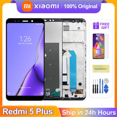 Оригинальный ЖК-дисплей Redmi 5 Plus с рамкой для Xiaomi Redmi 5 Plus MEG7 MEI7, дигитайзер сенсорного экрана, 100% тестирование 1005002318884066