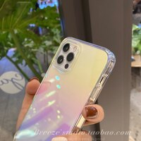 Высококачественный мягкий силиконовый чехол для iPhone 12 Pro Max 7 8 Plus X XS XR 11 SE Mini aurora, летний Радужный лазер 1005002340016538