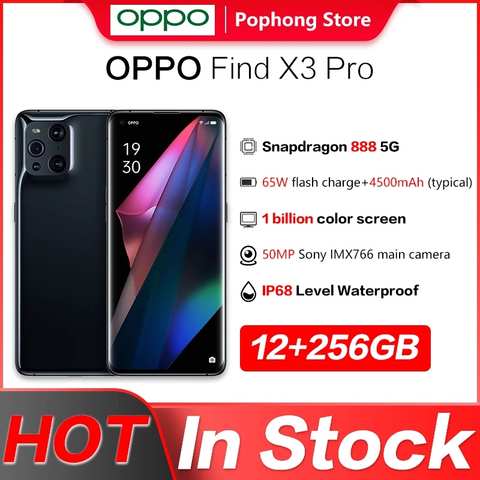 Оригинальный смартфон OPPO Find X3 Pro 5G 6,7 дюйма, Восьмиядерный процессор Snapdragon 888, 12 Гб ОЗУ, 256 Гб ПЗУ, 65 Вт, суперфлэш-зарядка 1005002344007564
