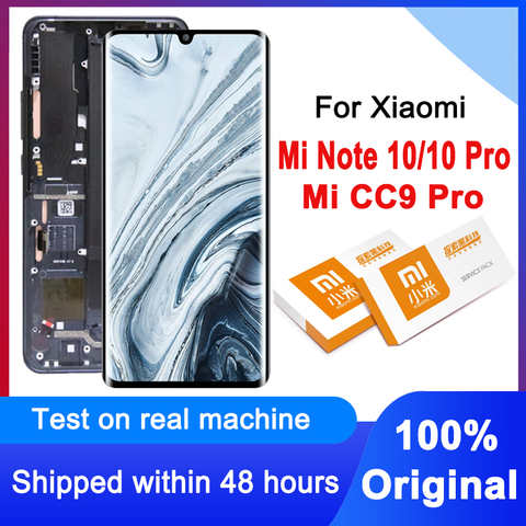 ЖК-дисплей 100% дюймов для Xiaomi Mi CC9 Pro, Оригинальный сенсорный экран для Mi Note 10, дигитайзер для Mi Note 10 Pro, M1910F4G 1005002346673967