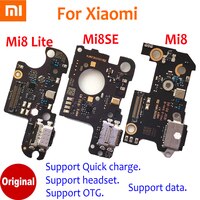 100% Оригинальный зарядный порт для Xiaomi Mi 8 Pro зарядная плата Mi8 SE Mi 8Lite USB разъем PCB док-разъем гибкий кабель Замена 1005002348543717