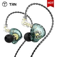 Динамические Внутриканальные наушники TRN MT1 Hi-Fi 1DD, Hi-Fi наушники с металлическим монитором, спортивные наушники для бега для TRN X7 VX TA1 BA15 ST1 1005002364530989