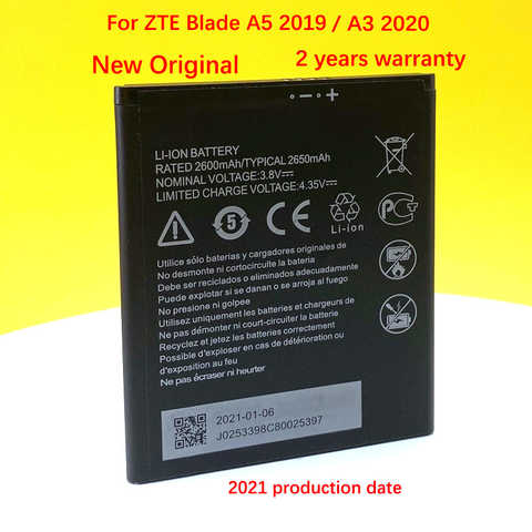 100% новый 2650mAh Li3826T43P4h695950 Аккумулятор для ZTE Blade A5 2019 Blade A3 2020 в наличии Высокое качество 1005002368517633