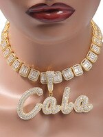 Ожерелье UWIN с двумя искусственными буквами, ювелирное изделие под заказ с кубическим цирконием в стиле хип-хоп 1005002388224587