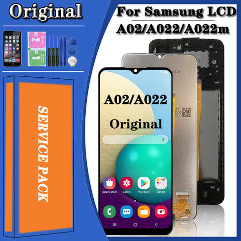Оригинал для Samsung Galaxy A02, ЖК-дисплей, сенсорный экран, дигитайзер, полная яркость, яркость 1005002391781828