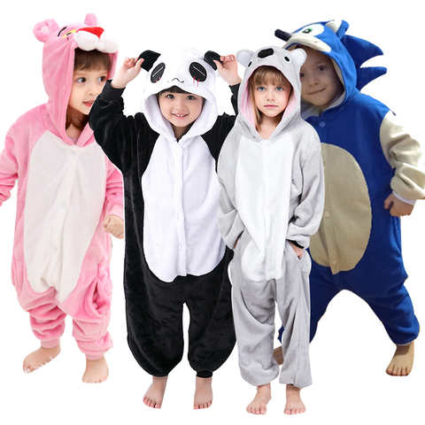 Детские пижамы-кигуруми в виде единорога, кота, детские комбинезоны в виде животных, комбинезон, комбинезон, цельная одежда для сна для девочек, косплей, пижама, костюм 1005002392790844