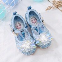 2021, туфли для девочек «Холодное сердце» Disney, танцевальные туфли принцессы для маленьких девочек, модные Нескользящие туфли с кристаллами, сандалии для девочек 1005002400201793