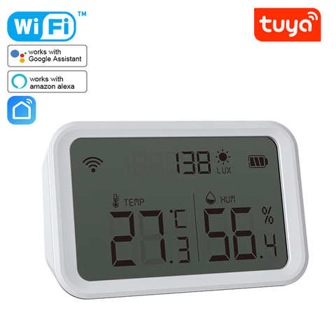 Датчик влажности и температуры Tuya Wi-Fi Zigbee, комнатный гигрометр с ЖК-экраном 1005002401032843