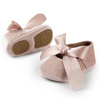 Обувь принцессы для маленьких девочек, мягкая хлопковая обувь на плоской подошве, с бантиком-бабочкой, для начинающих ходить детей 0-18 мес. 1005002411953662