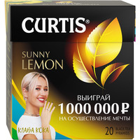 Чай Curtis "Sunny Lemon" черный ароматизированный средний лист 20 пирамидок 1005002413881021