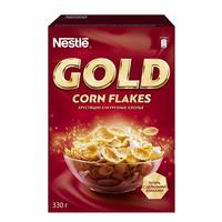 NESTLÉ GOLD Corn Flakes. Хрустящие кукурузные хлопья, обогащенные витаминами и минеральными веществами 330 г 1005002426428236