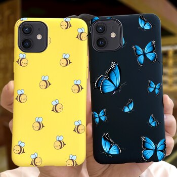 Милый чехол с мультяшными пчелами для iPhone 5, женский, 6, 6s, 7, 8 Plus, X, XS, Max, XR, iPhone11, 12 Pro Max, мини-чехлы для телефонов, силиконовый чехол, оболочка 1005002432878659