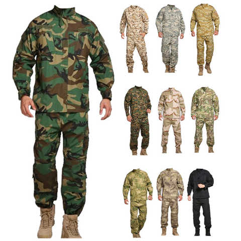 Мужской военный стиль, камуфляжный костюм, армейские солдаты, боевые куртки, брюки, Мультикам, тактическая Мужская одежда, спецназ 1005002441784704