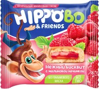 Бисквитное пирожное HIPPO BO & friends с малиновой начинкой, 32 г 1005002443612780