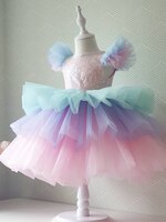 Детское кружевное платье принцессы, Радужное вечернее платье для девочек, бальное платье для выпускного вечера, Детский костюм для причастия на свадьбу 1005002460191961