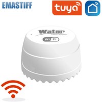 Wi-Fi датчик утечки воды с сигнализацией, детектор утечки со звуком, приложение Tuyasmart Smart Life, оповещение о переполнении 1005002467358514