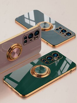 Роскошный мягкий силиконовый чехол с покрытием для Oneplus 9 Pro, чехол для One Plus 9, 9Pro, Oneplus9, чехлы для телефонов с кольцом-держателем, подставка на магните 1005002475047039