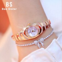 Часы женские наручные в японском стиле, модные маленькие Роскошные, со стразами, браслет из розового золота 1005002475510675