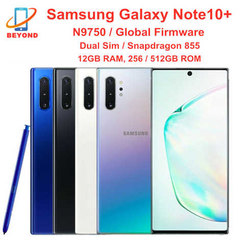Samsung Galaxy Note10 + N9750 Note 10 Plus смартфон с 5,7-дюймовым дисплеем, восьмиядерным процессором Snapdragon, ОЗУ 12 Гб, ПЗУ 256 ГБ, 4G LTE 1005002481963680