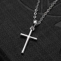 Ожерелье с крестом Иисуса, длинная цепочка золотого и серебряного цвета, простые Подвески с крестом для женщин и мужчин, ювелирные изделия, Прямая поставка 1005002488703168