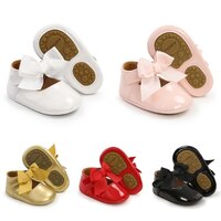 Обувь для новорожденных, обувь для маленьких мальчиков и девочек, Классическая обувь с бантом и резиновой подошвой, Нескользящие модельные туфли из искусственной кожи, обувь для первых шагов, обувь для малышей 1005002490846570