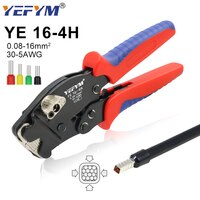 Обжимной Соединитель Инструмент YE 16-4H трубчатые клеммы 0,08-16 мм ²/30-5AWG мини плоскогубцы Регулировка ручки для Управления Электрическими зажимами YEFYM 1005002491885455