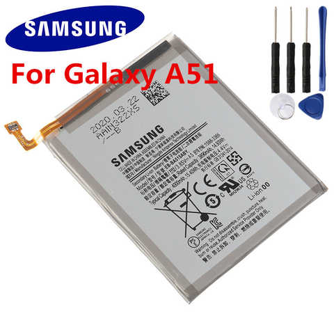SAMSUNG оригинальный сменный аккумулятор EB-BA515ABY для Samsung Galaxy A51 SM-A515 SM-A515F/DSM Аутентичные телефон батареи 4000 мАч 1005002496504136