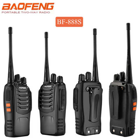 4/2/1 шт. Baofeng 888S Walkie Talkie BF-888S 5W Ham Двусторонняя радиосвязь UHF 400-470 МГц 16-канальная рация приемопередатчик USB зарядное устройство 1005002511213188