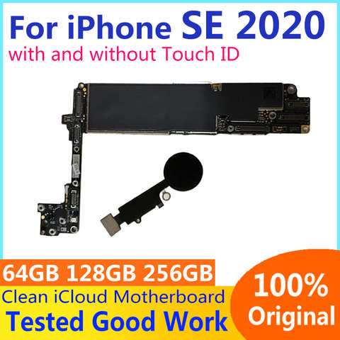 Заводская разблокированная материнская плата для iPhone SE 2020 с/без Touch ID 100% оригинальная разблокированная Бесплатная логическая плата iCloud для iphonese 1005002526353157